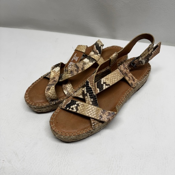 Madewell Women's Snakeskin Espadrille Sandals size 8 - Picture 2 of 9